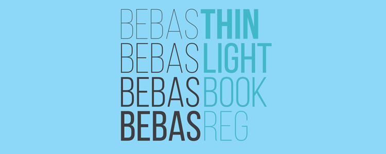 Bebas Neuefont designed by Ryoichi Tsunekawa free typeface