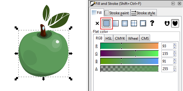 inkscape gradient blending