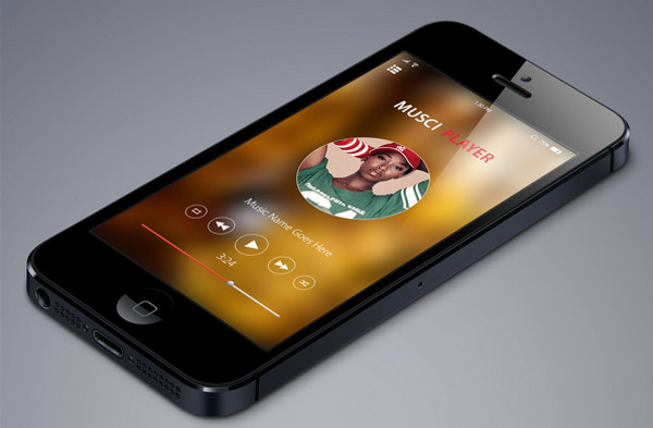IOS 7 Music app mockup by Rashed kabir