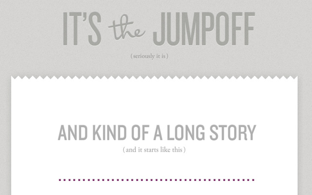 its the jumpoff grey website layout
