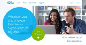 Skype Home page