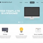 Free PSD Template: Flat One Page Website