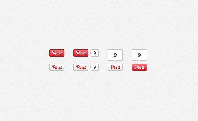 Free PSD Download: Pinterest Pin It Buttons