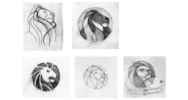 New York Public Library logo design sketch process branding