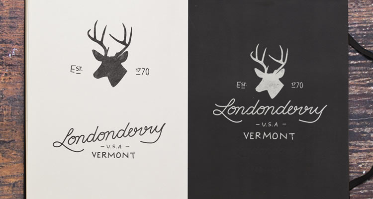 Londonderry Sketch Variations logo design sketch process branding