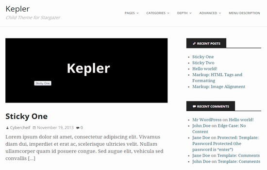 kepler Wp theme