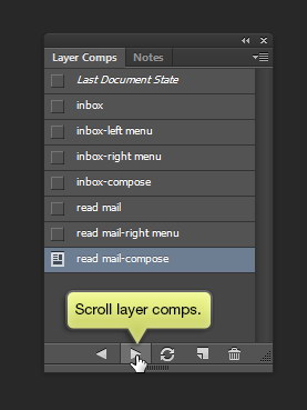 scroll layer comps