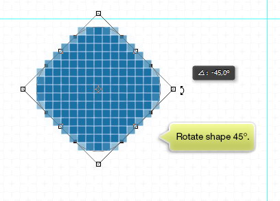 Rotate shape 45°