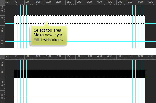 select header area