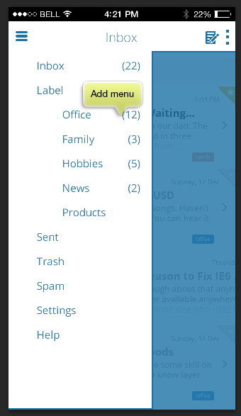 add menu