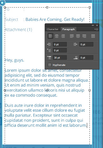 paragraph settings