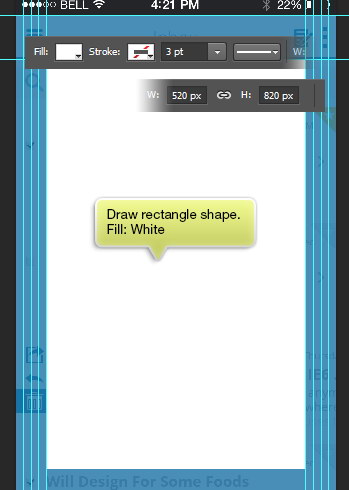 draw white rectangle