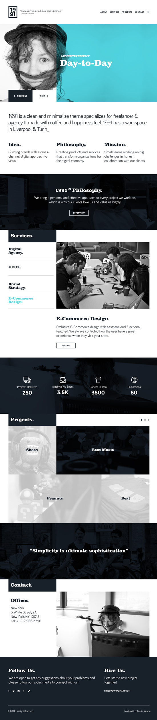 1991 - Onepage PSD Template