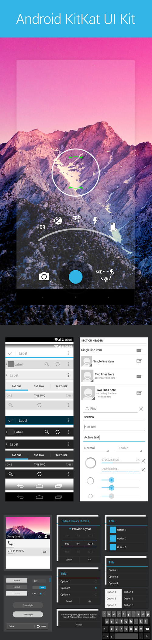 Android Kitkat Ui Kit