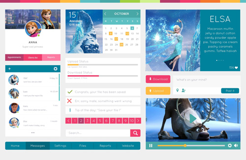 Flat Free UI Kit