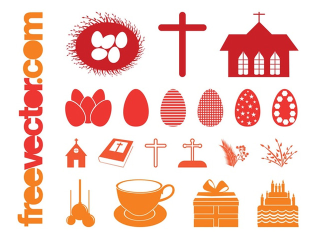 Easter Silhouettes Set fresh best free vector packs kits