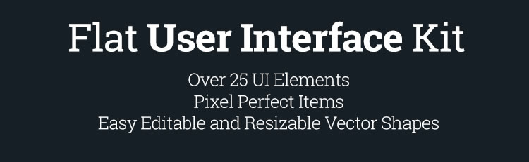 free Flat User Interface kit psd splash screen screenshot