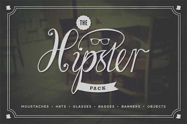 The Hipster Pack: 43 Vector Graphics