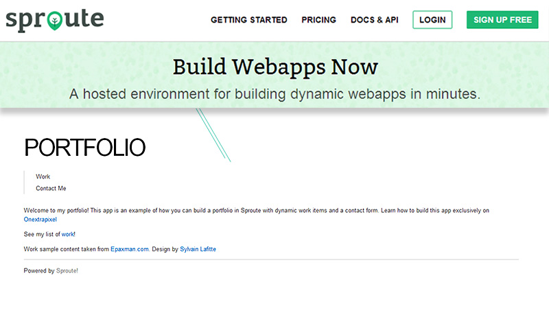 How to create a Portfolio from scratch with Sproute