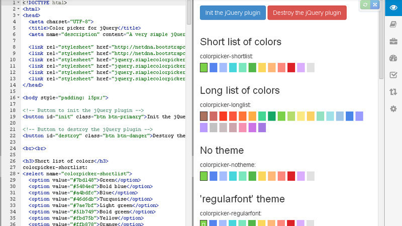 jQuery Simple Color Picker