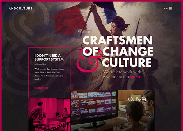 Andculture #CSS3 #website #design