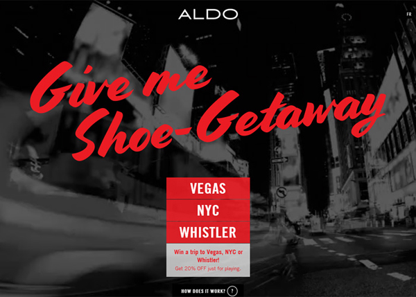ALDO Shoe Getaway #CSS3 #website #design