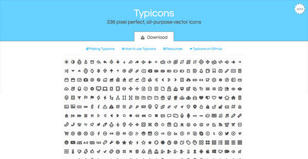 Typicons (330+ icons)