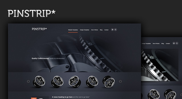 Pinstrip free website photoshop templates