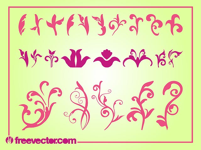 Curvy Blooming Flower Pack Silhouette fresh best free vector packs kits