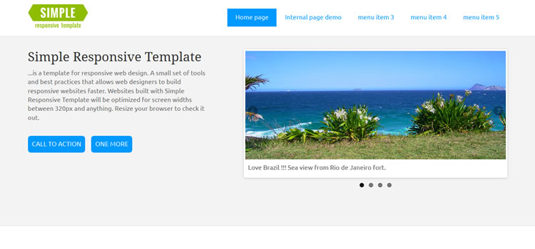 Simple css responsive HTML templates web-design free