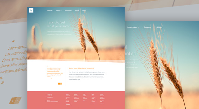 Organic free high quality website photoshop templates