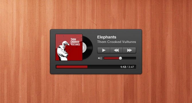 Cute Music Player Pixel Perfect Photoshop 