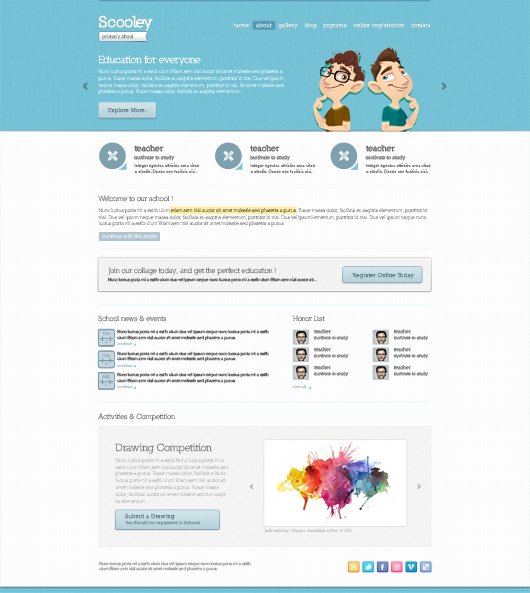 Primary School Website Theme