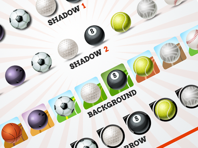 Sport Ball Icons Pixel Perfect Photoshop Freebie