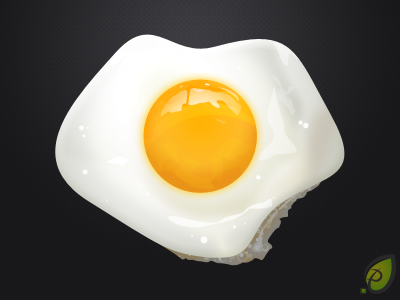 Fried egg Pixel Perfect Photoshop Freebie