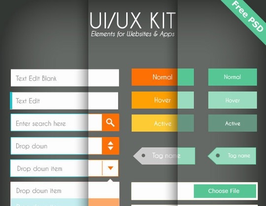 50 Free Flat UI Kits For User Interface Designers