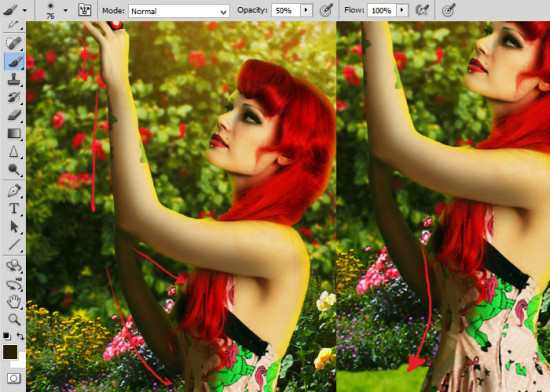 photo manip alice in wonderland 28 550x392 Create Photo Manipulation with Alice in Wonderland Theme in Photoshop