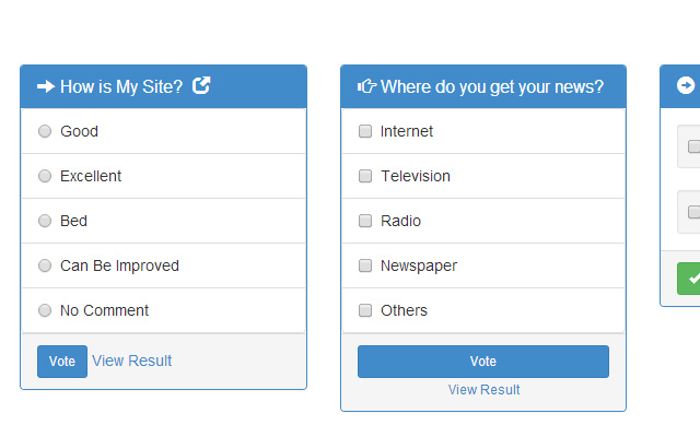 poll form design ui interface open source