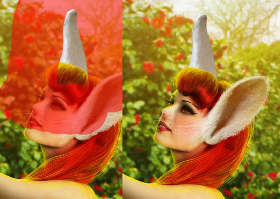 photo manip alice in wonderland 50 550x392 Create Photo Manipulation with Alice in Wonderland Theme in Photoshop