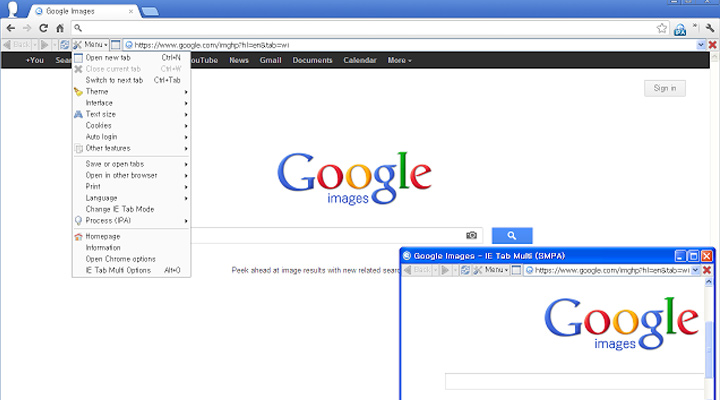 internet explorer browser tab extension