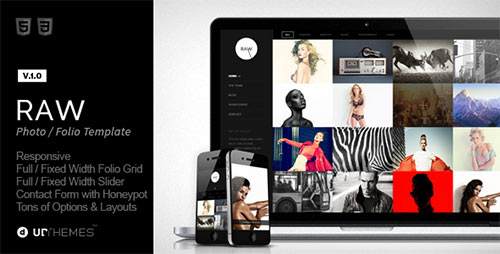 Raw - Responsive Photography HTML5 Template