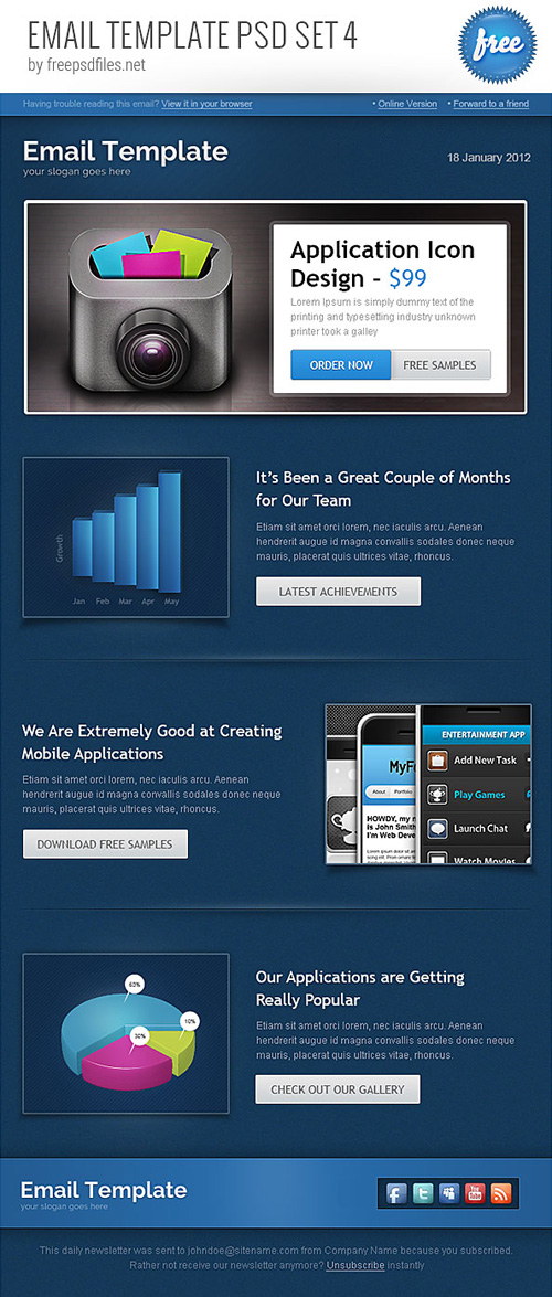 Email Template PSD