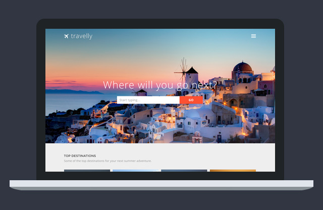 Download Travelly - Free Travel Website PSD Template - iDevie