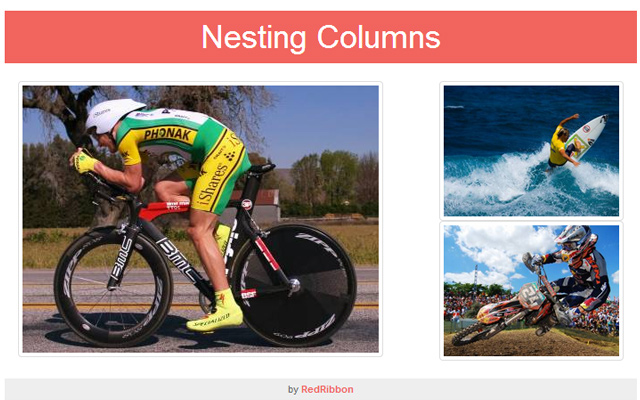 bootstrap nesting images columns open source