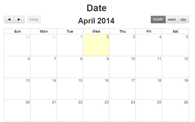 responsive bootstrap calendar day week month freebie