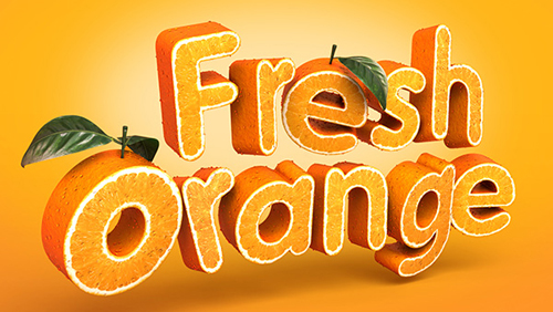 Create a 3D, Fruit-Textured, Text Effect in Illustrator Tutorial