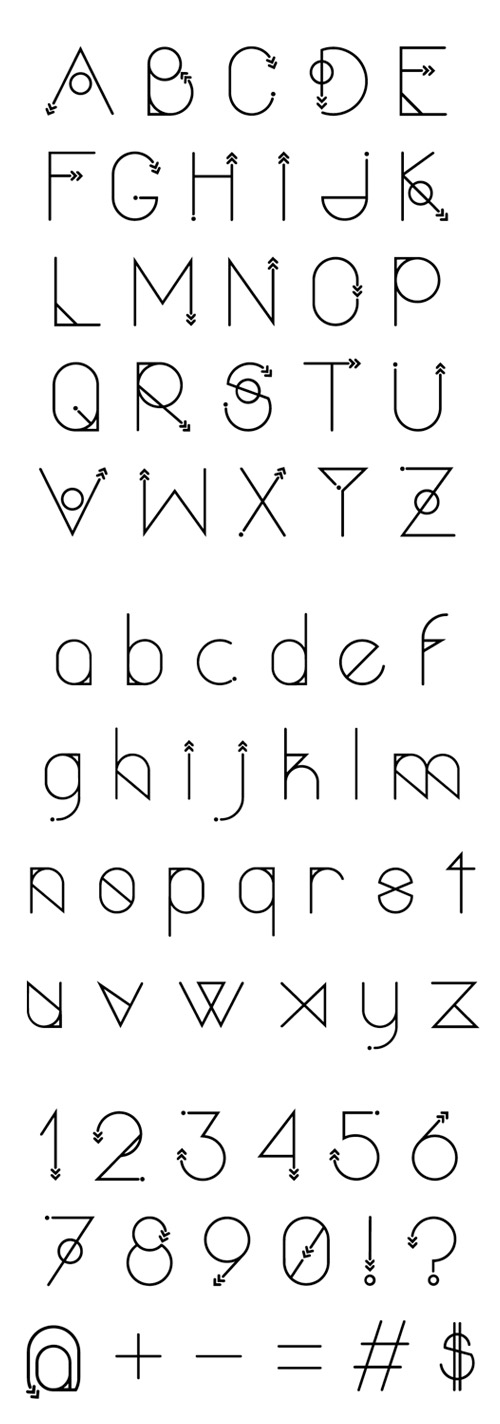 Polar Vertex Free Typeface