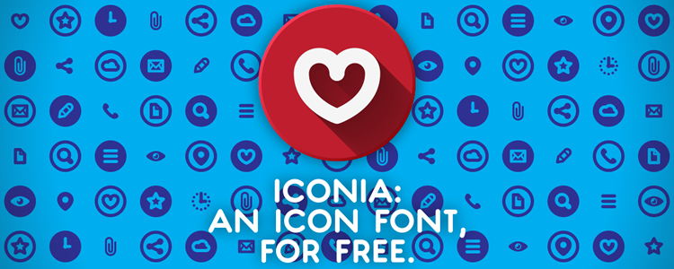 Iconia is An free icon fonts With Three Styles: Regular, Circle and Cut with 113 Icons