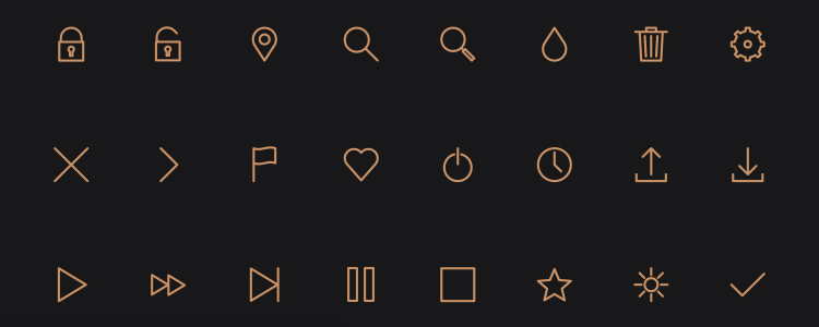 Icon Pack is A Line-Styled Icon Font from Petras Nargela with 40 Icons