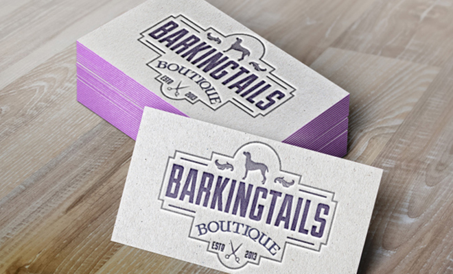 barking tails boutique business cards print work